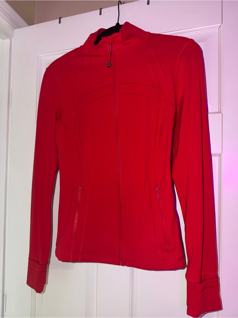 Lululemon Define Nulu Track Zip Jacket Full Length Oxford Red 6 New